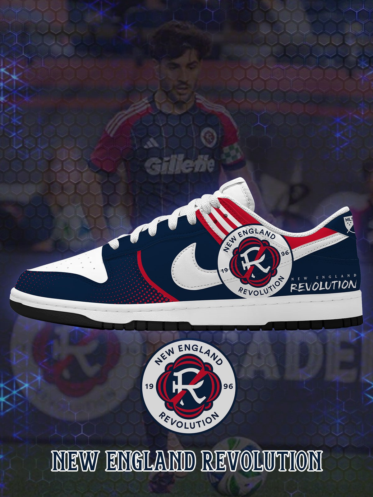 New England V.1 Custom Court-Low Sneakers