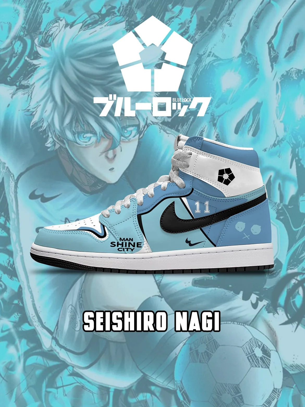AJ1 H 藍色監獄-凪誠士郎 V2 客製化運動鞋 Main image