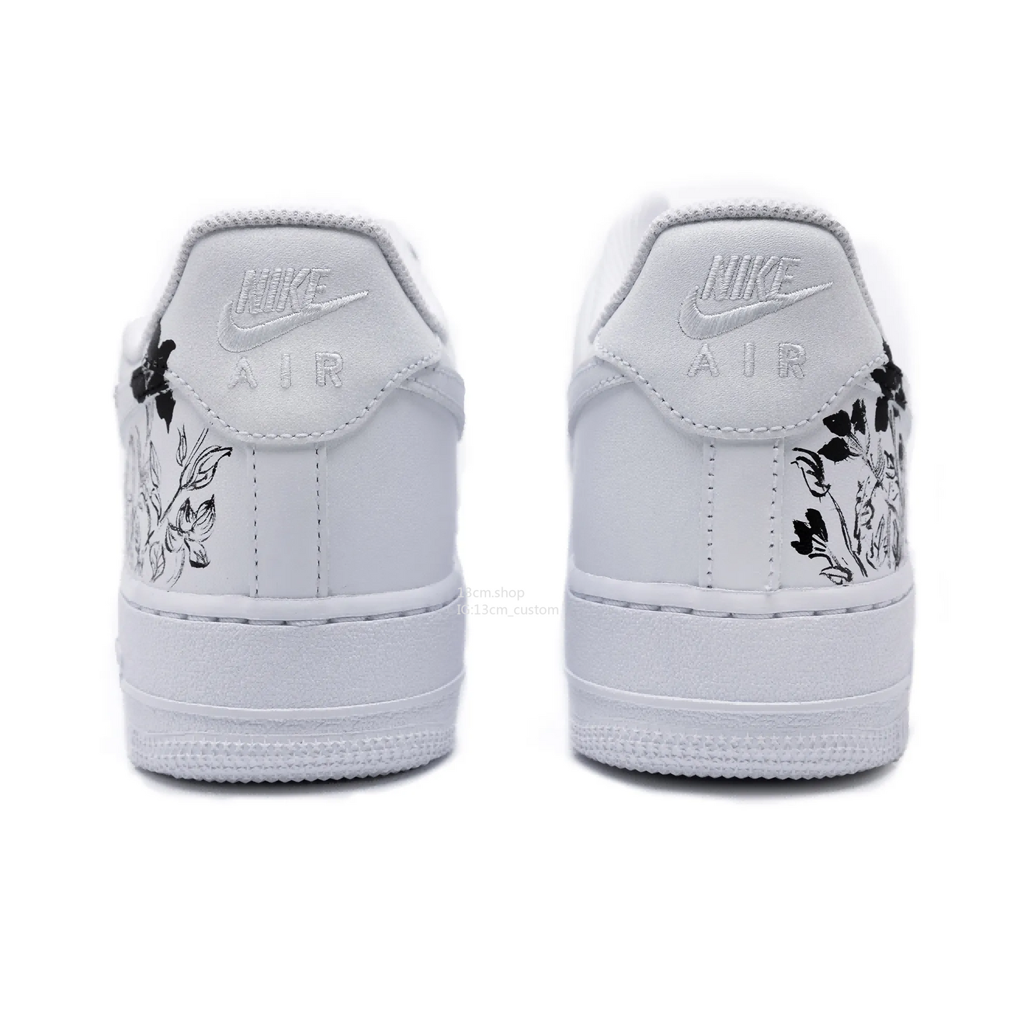 0117-花卉系列黑白水墨風格