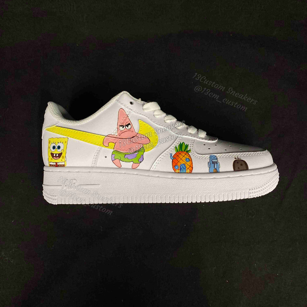 0676-Spongebob Schwammkopf Mehrere Charaktere Rosa Logo