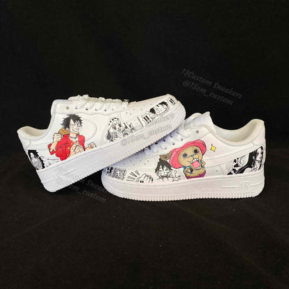 0609- Chopper y Luffy pintura + manga en blanco y negro