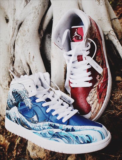 0135-Serie de olas, zapatos de carpa koi y mandarín