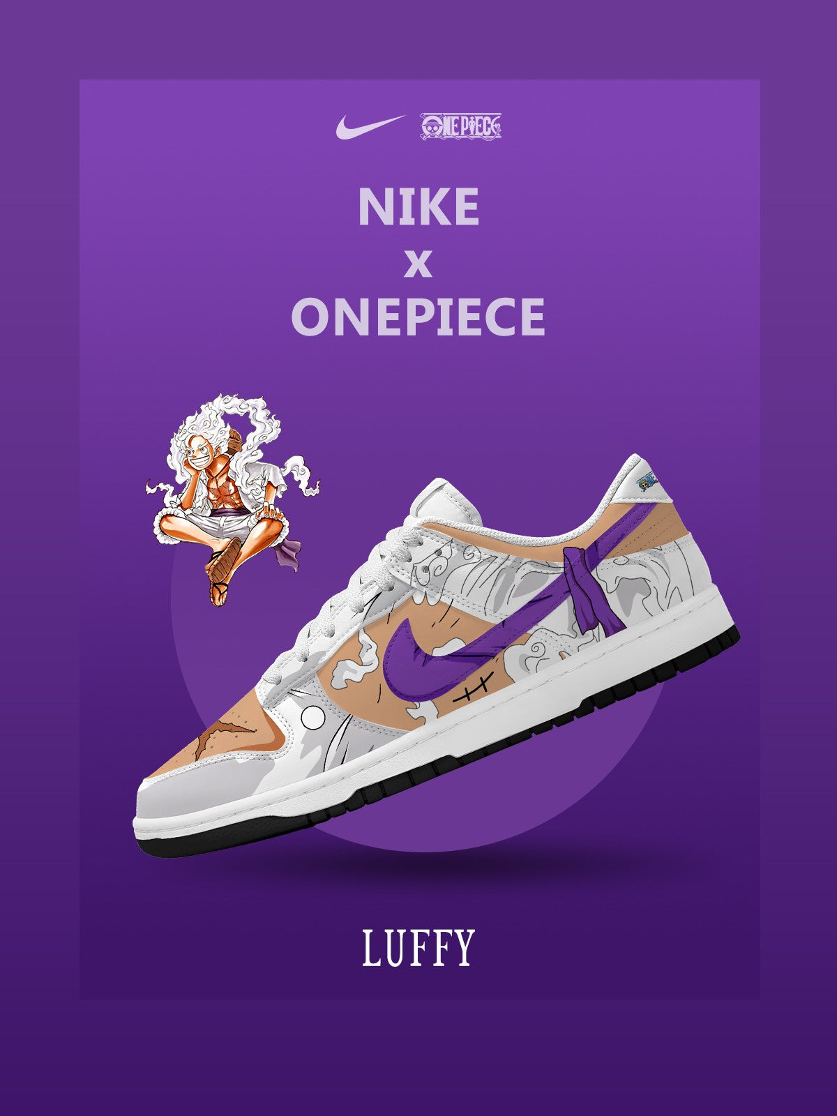 Monkey D. Luffy V.6 Custom Court-Low Sneakers - 13custom