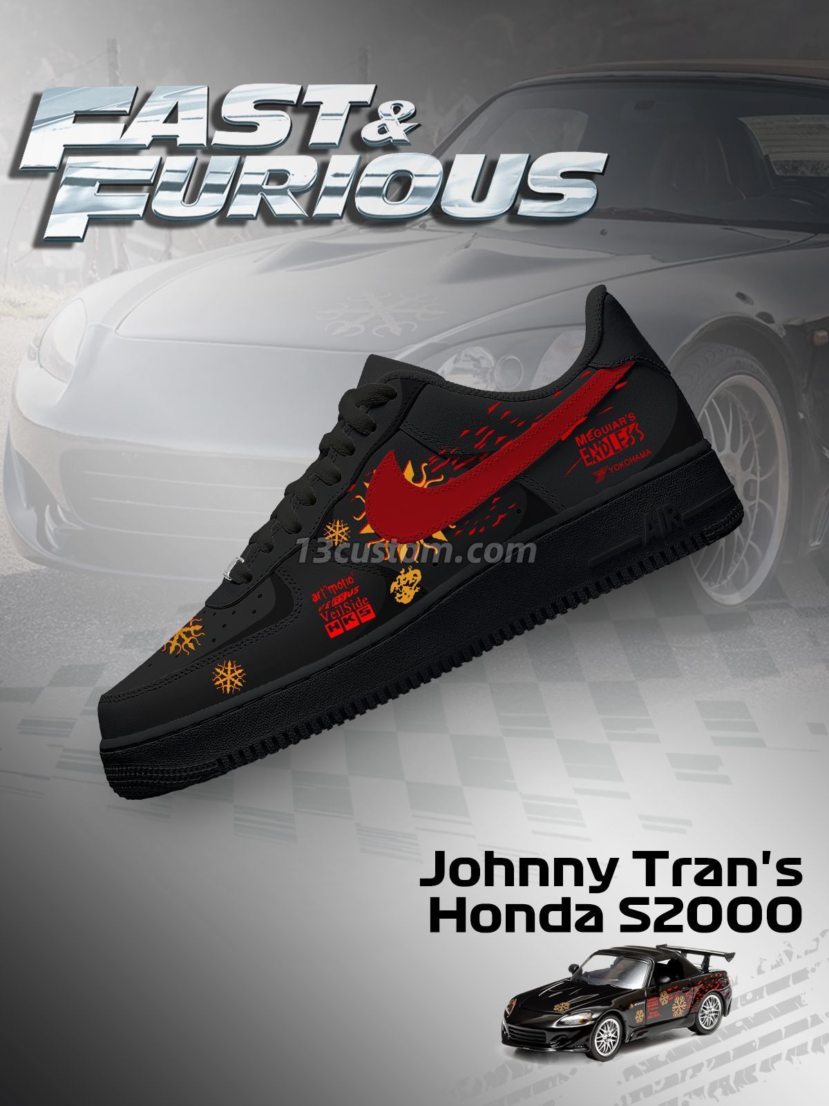 AF1 玩命關頭-毛利蘭 客製化運動鞋 Image principale du produit