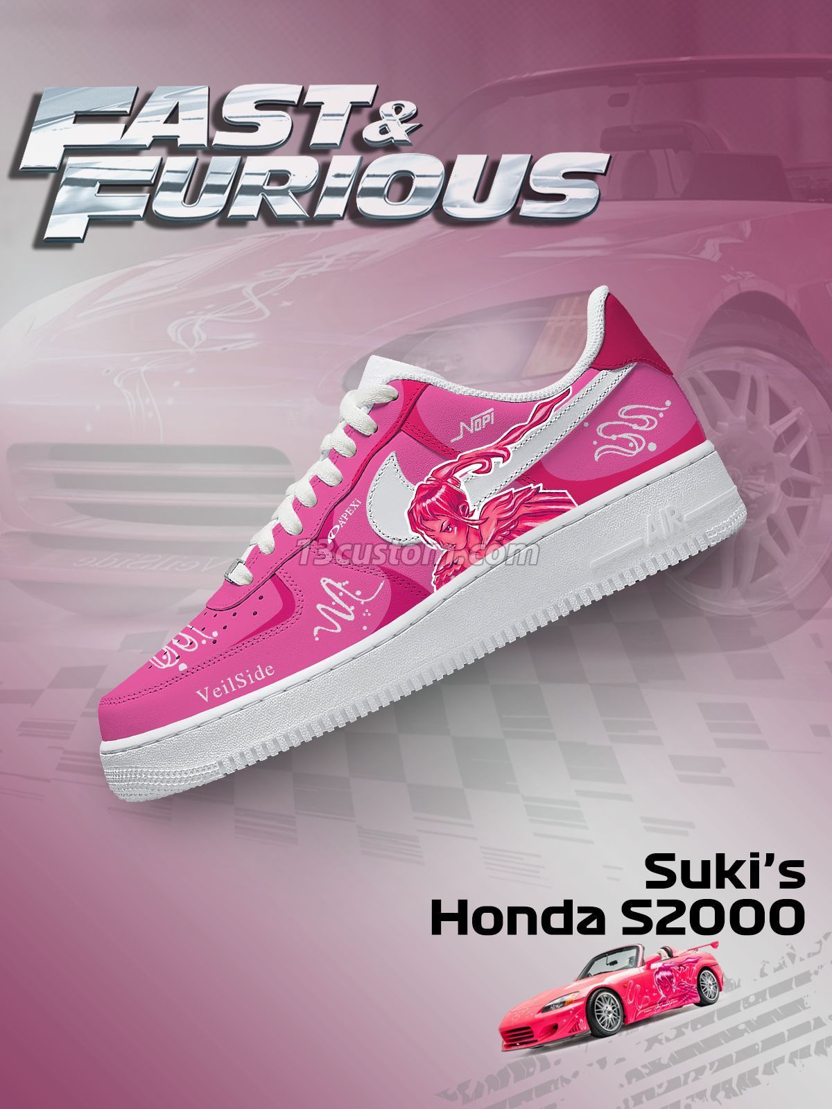 AF1 玩命關頭-Suki S2000 客製化運動鞋 Image principale du produit