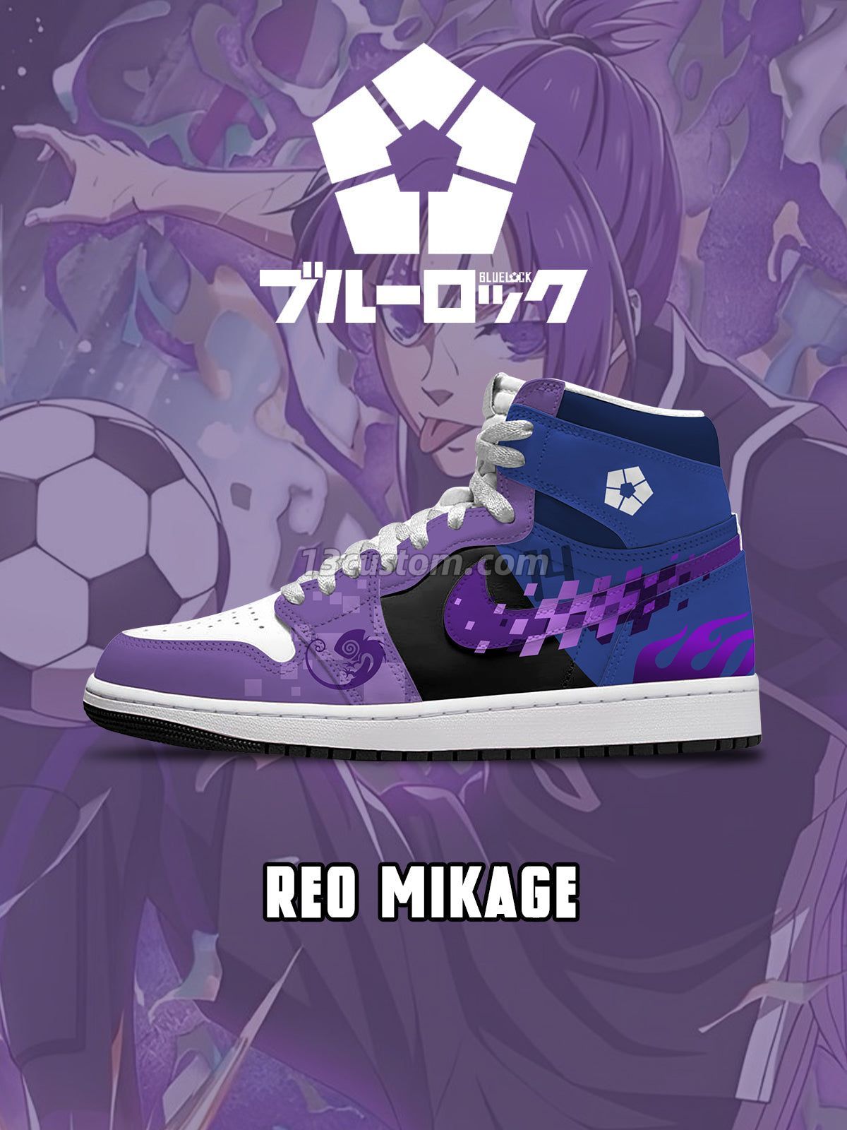 AJ1 H Reo Mikage客製化 高幫-頂級 運動鞋-V6款 Main image