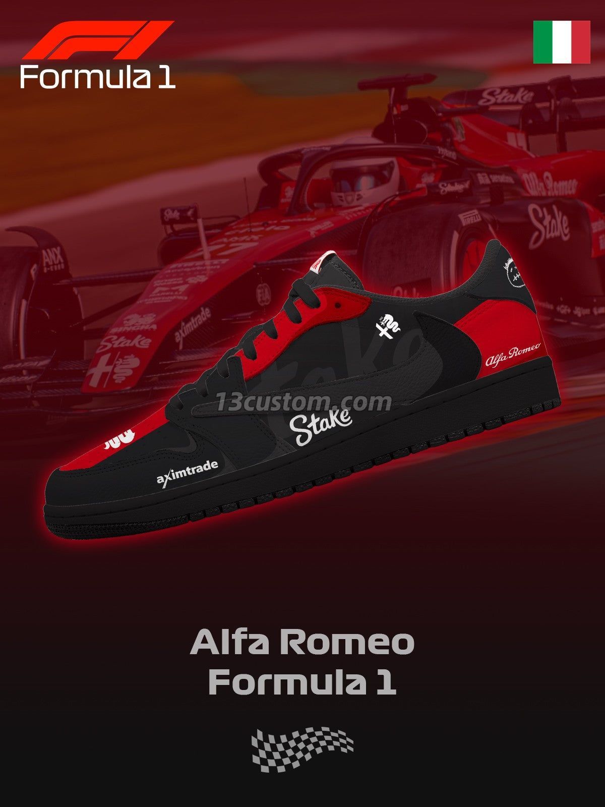 倒鉤TS Romeo F.1客製化 倒鉤低幫 運動鞋-V1款