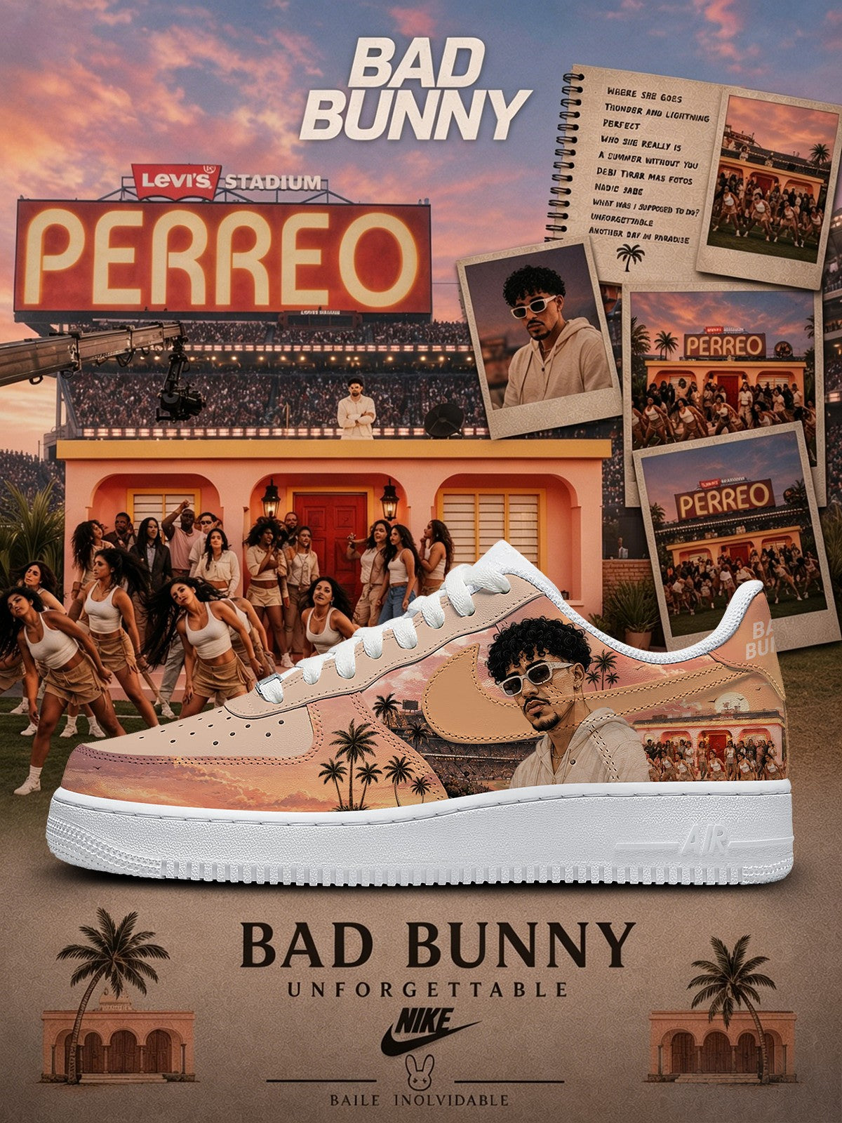 Bad Bunny V.3 Custom Air-Style Sneakers