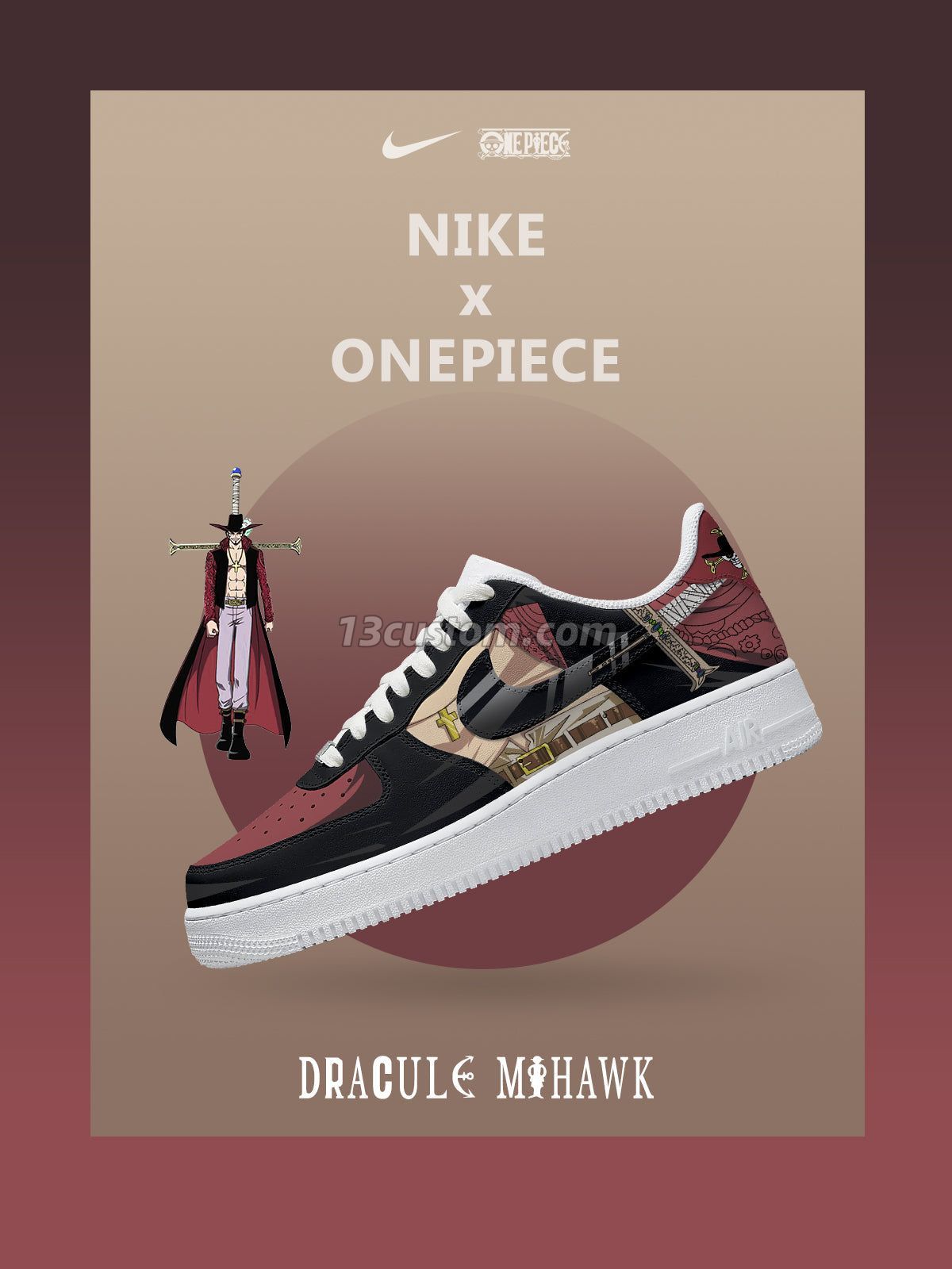 AF1 航海王-鷹眼密佛格 V1 客製化運動鞋