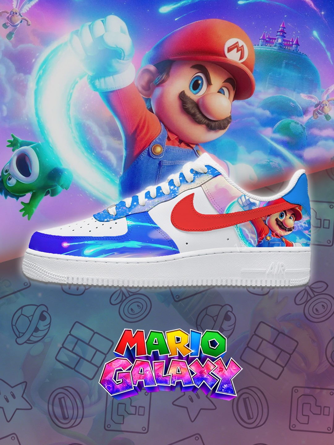 AF1 Mario V.1 Custom Sneakers