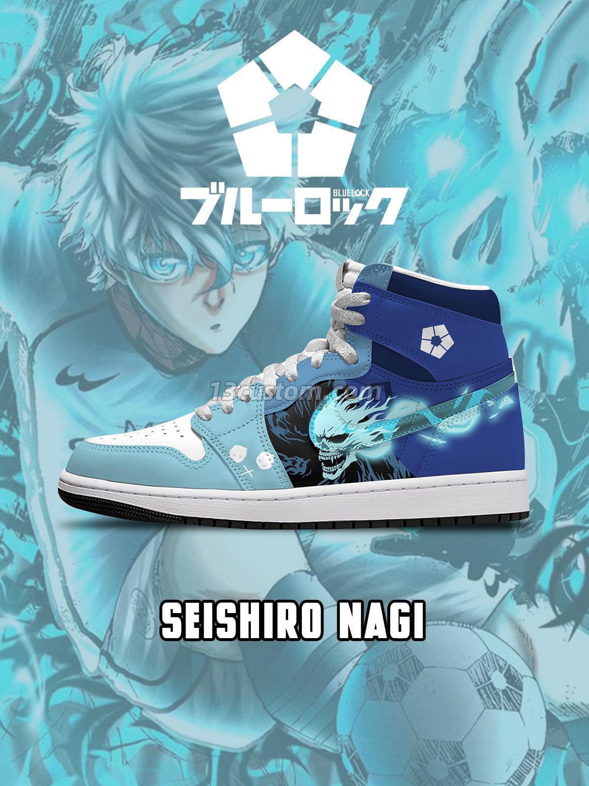 AJ1 H Seishiro Nagi客製化 高幫-頂級 運動鞋-V6款