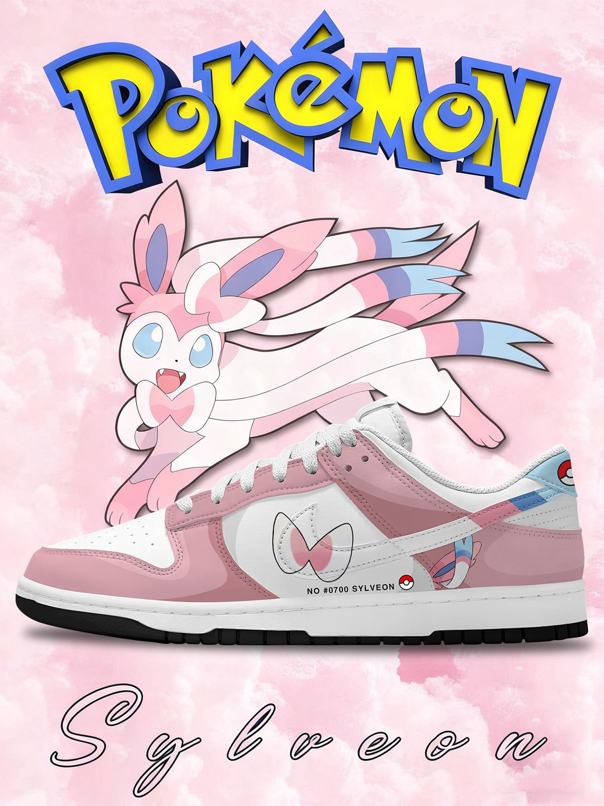 Sylveon V.1 Custom Court-Low Sneakers