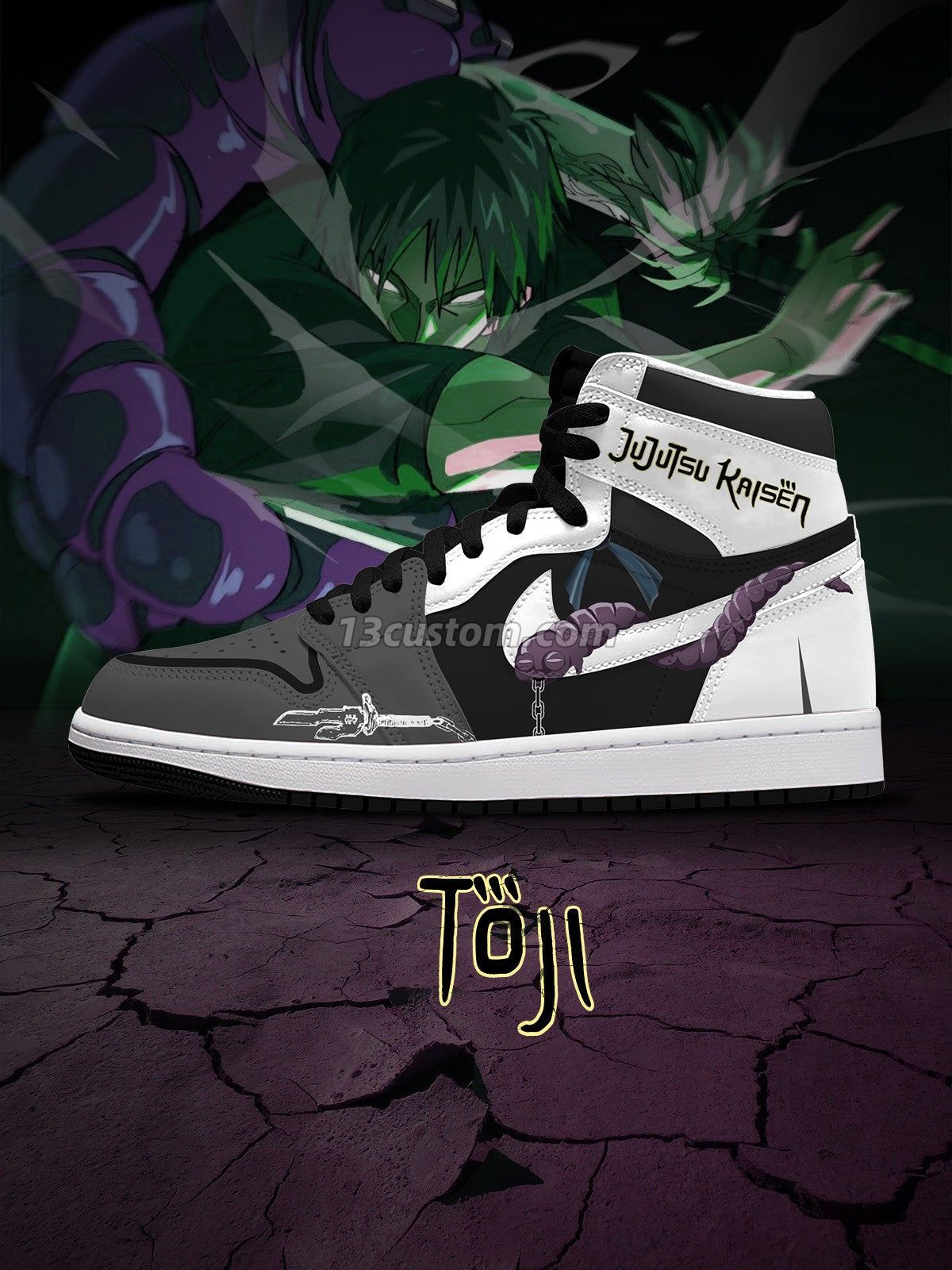 AJ1 H Toji 伏黑惠客製化 高幫-頂級 運動鞋-V1款