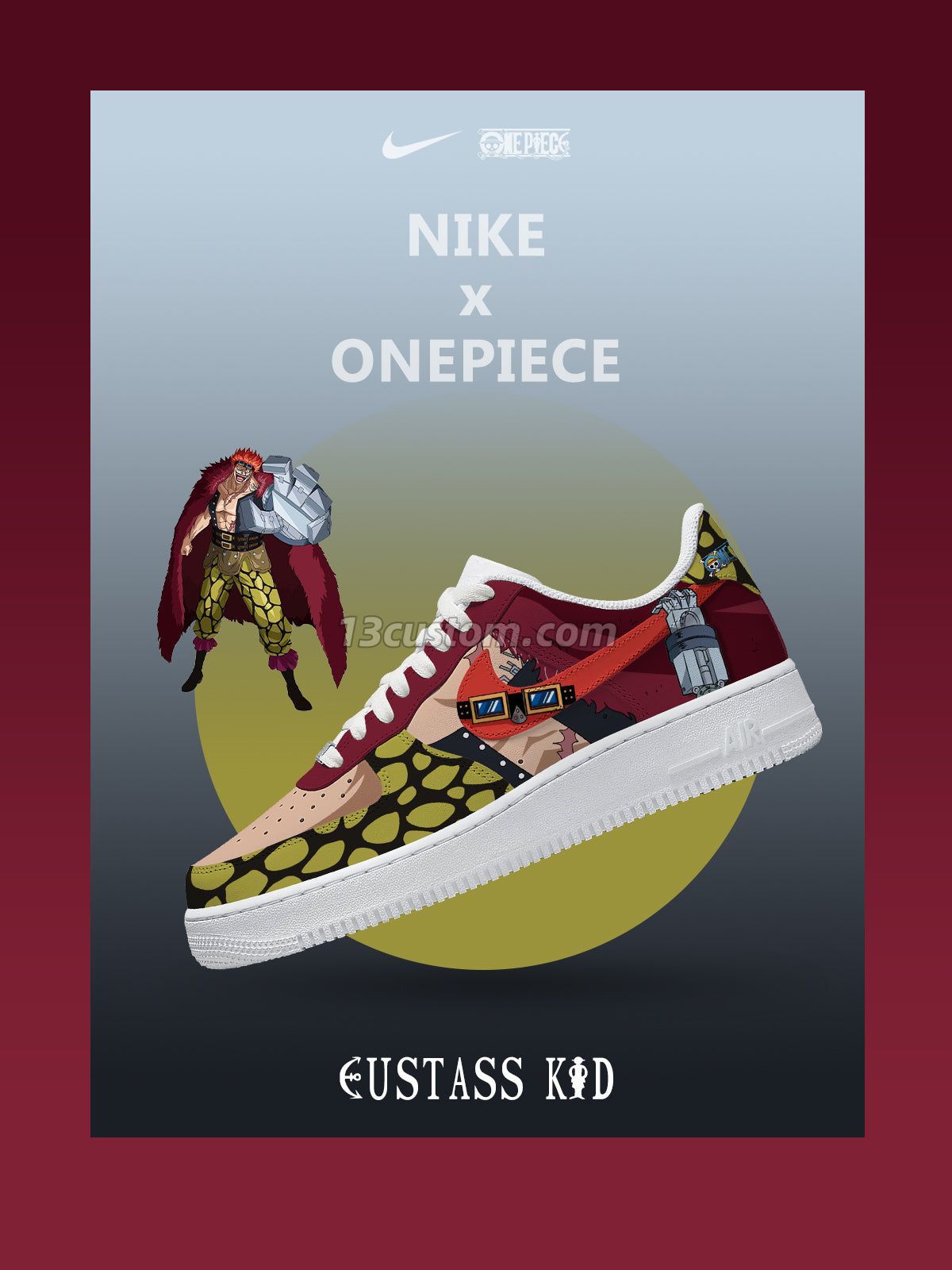 Eustass Kid V.1 Custom Sneakers