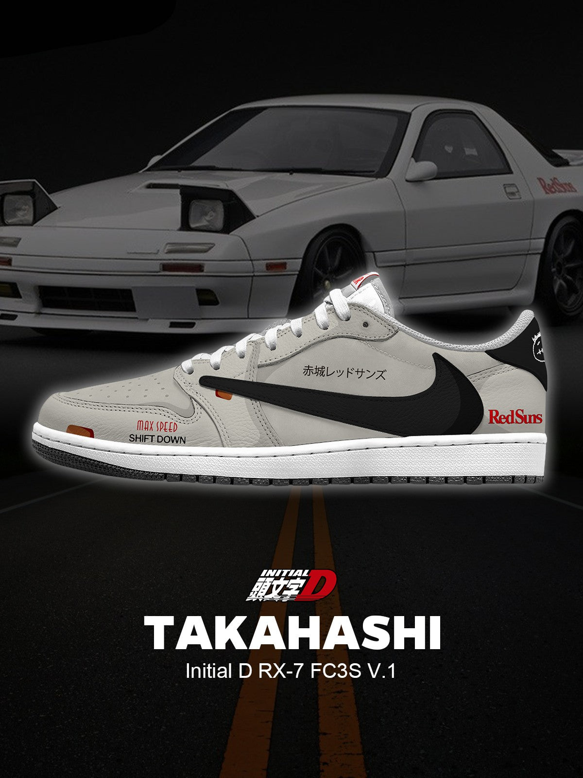 Keisuke Takahashi RX-7 FC3S V.1 Custom TS Low Sneakers