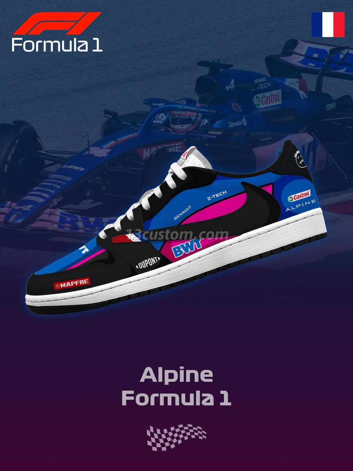 倒鉤TS Alpine F.1客製化 倒鉤低幫 運動鞋-V1款 主圖
