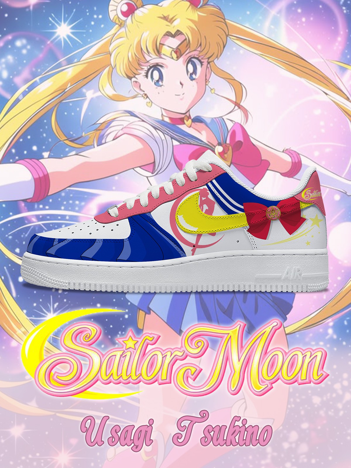 Usagi Tsukino V.1 Custom Sneakers - 13custom