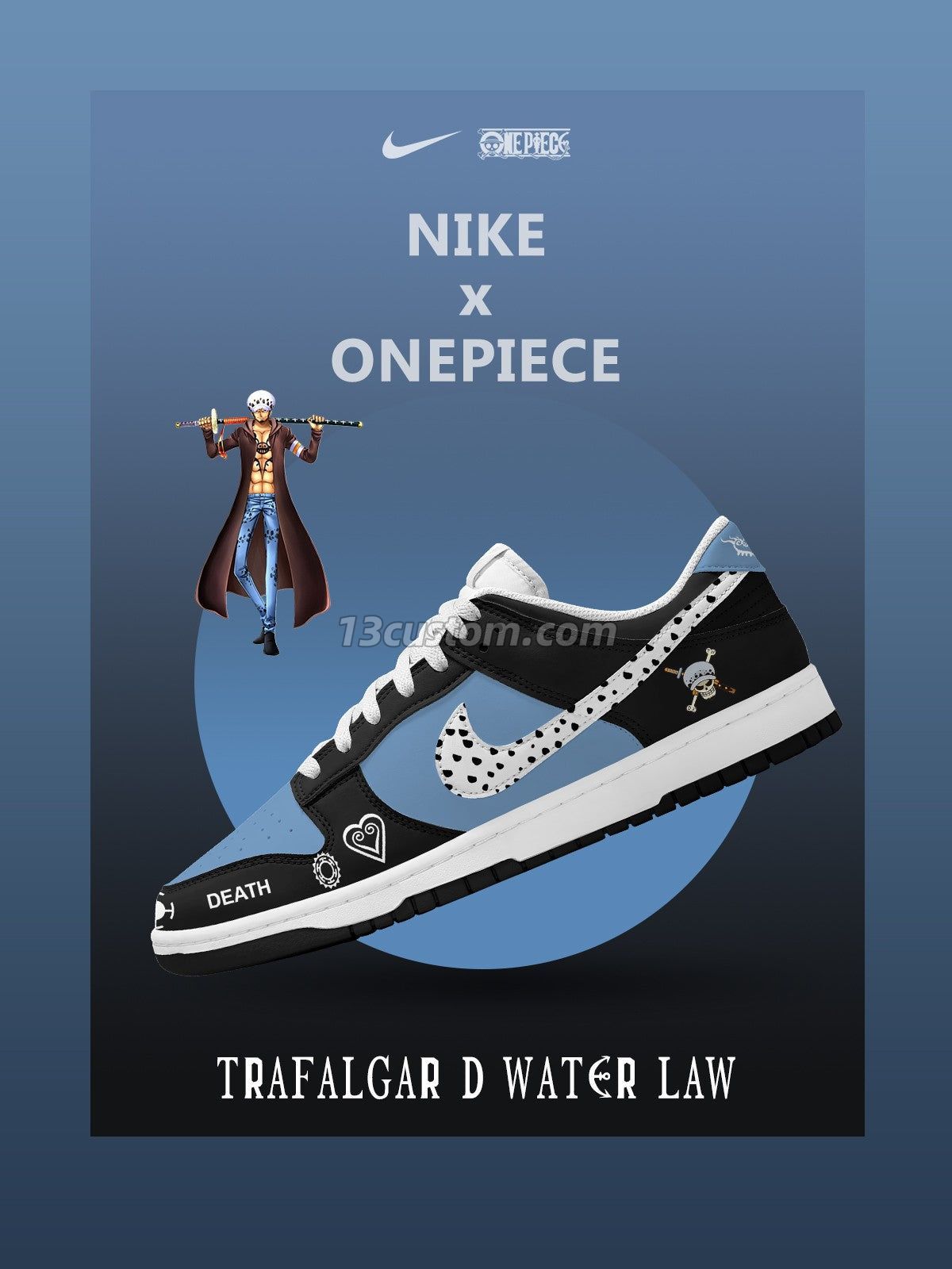 DK Trafalgar D. Water 羅客製化 Court-低幫 運動鞋-V2款