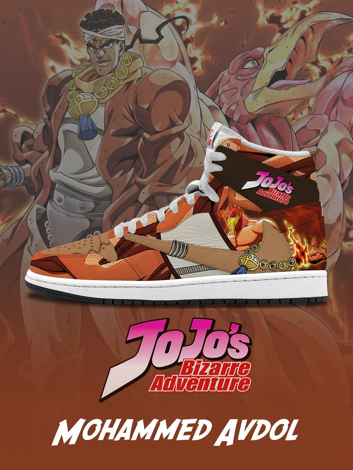 Mohammed Avdol V.2 Custom TS High Sneakers - 13custom