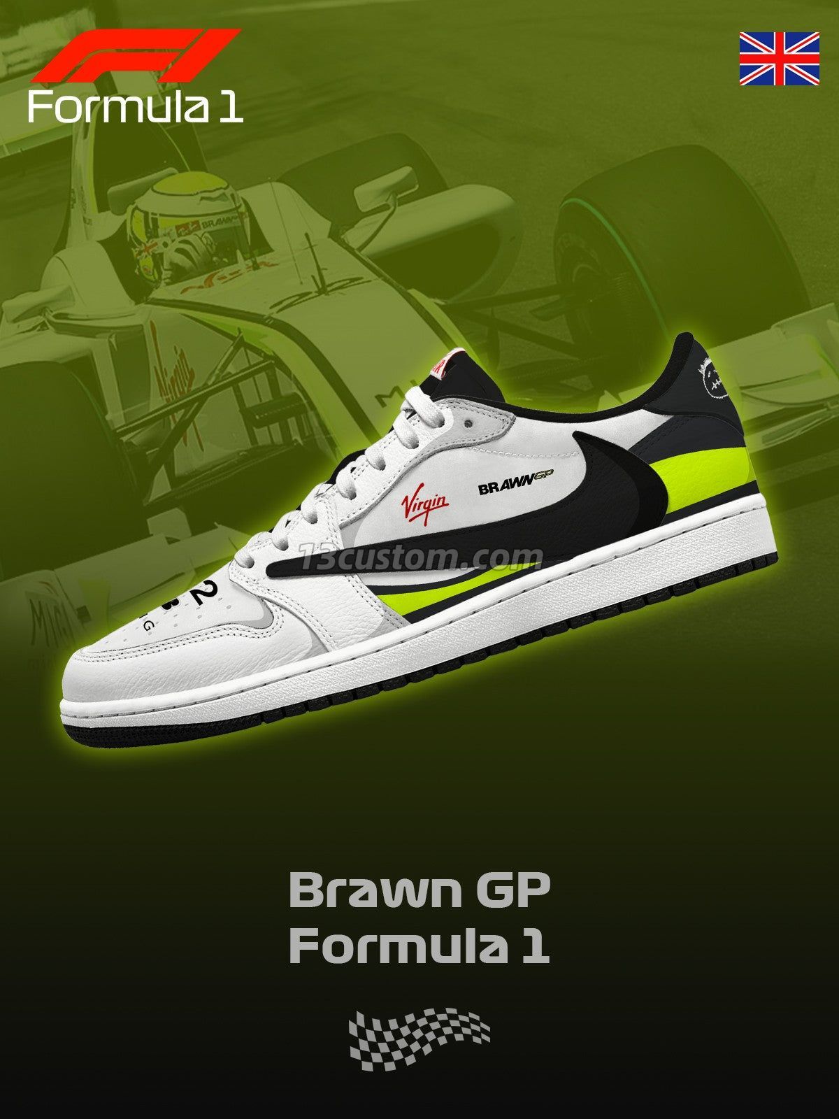 倒鉤TS B GP F.1客製化 倒鉤低幫 運動鞋-V1款