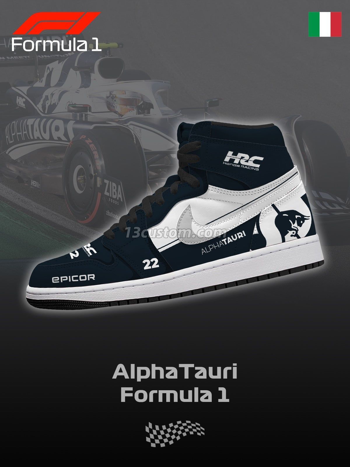 AJ1 H Tauri F.1客製化 高幫-頂級 運動鞋-V1款 主圖