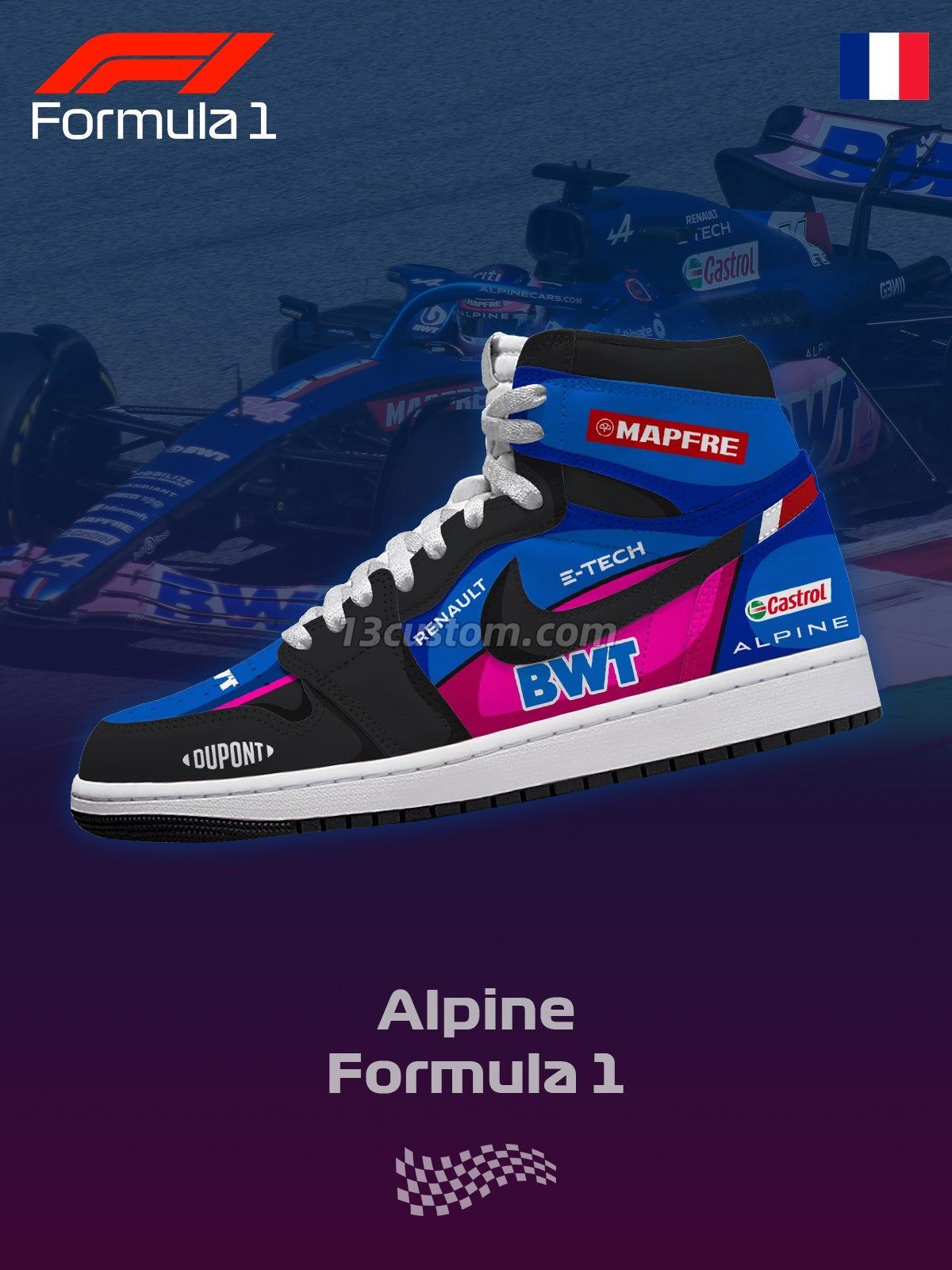 AJ1 H Alpine F.1客製化 高幫-頂級 運動鞋-V1款