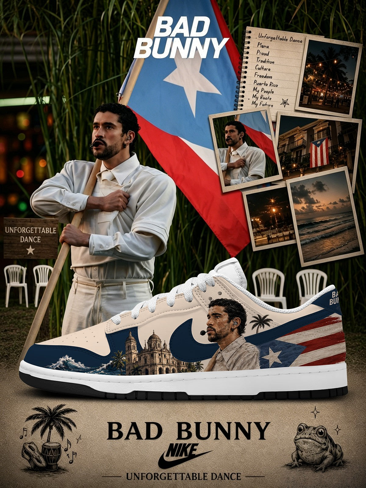 Bad Bunny V.4 Custom SB-Style Sneakers
