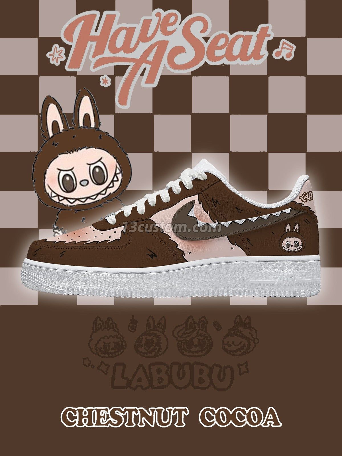 AF1 Chestnut Cocoa客製化運動鞋-V1款 主圖