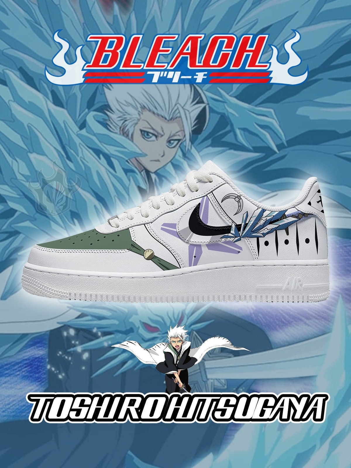 Toshiro Hitsugaya V.2 Custom Sneakers - 13custom