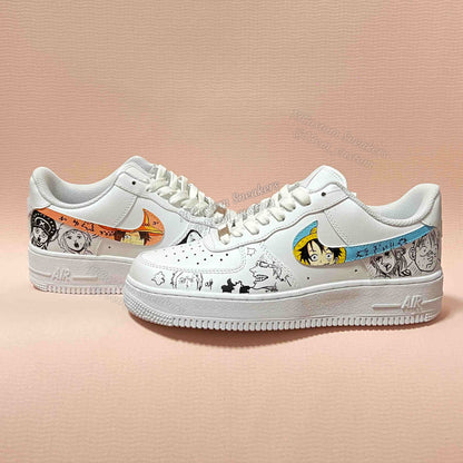 0619-Logo de Luffy + cómic en blanco y negro