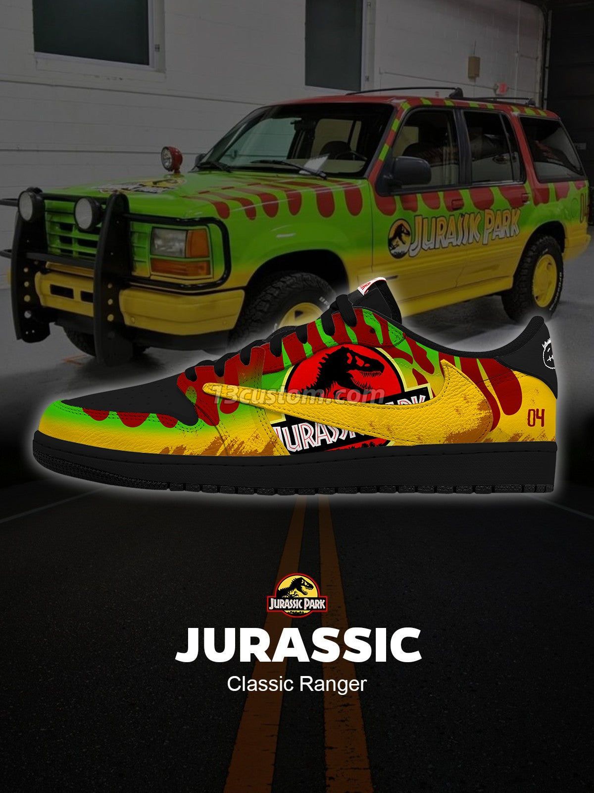 倒鉤TS Jurassic Ranger客製化 倒鉤低幫 運動鞋-V1款