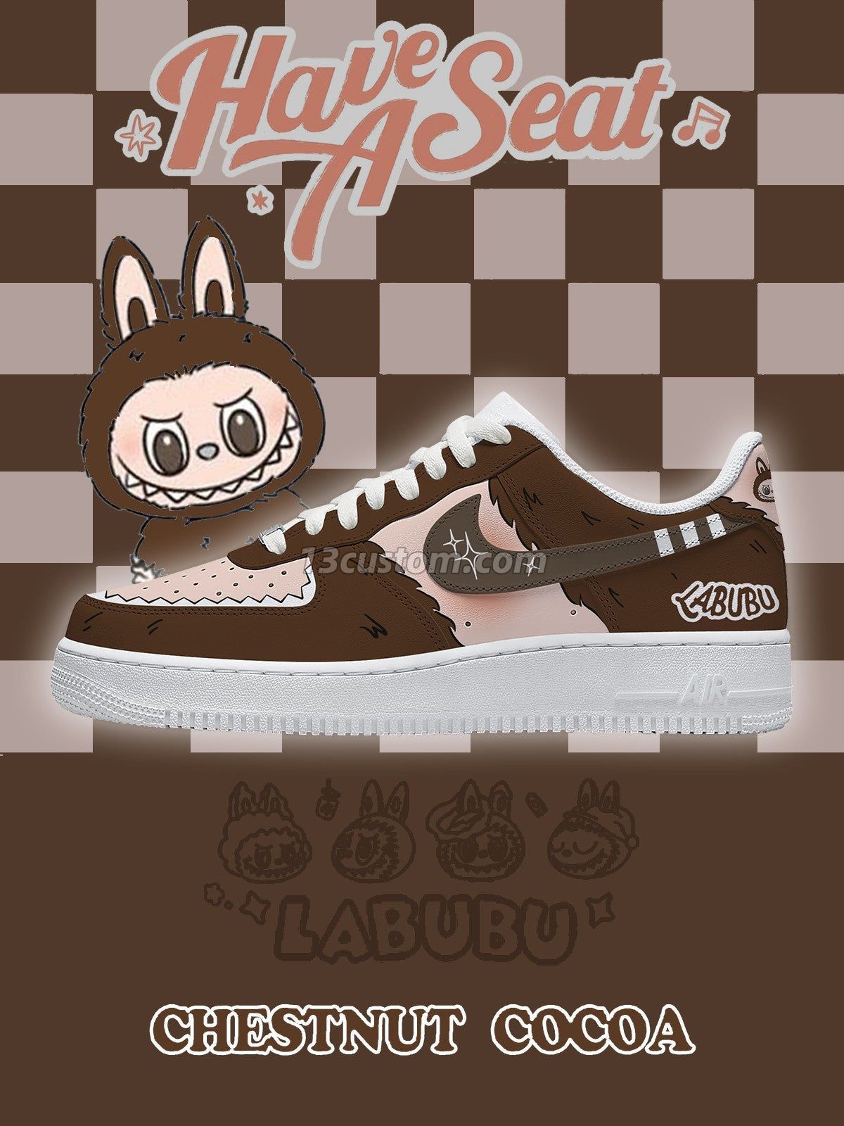 AF1 Chestnut Cocoa客製化運動鞋-V2款 - 13custom