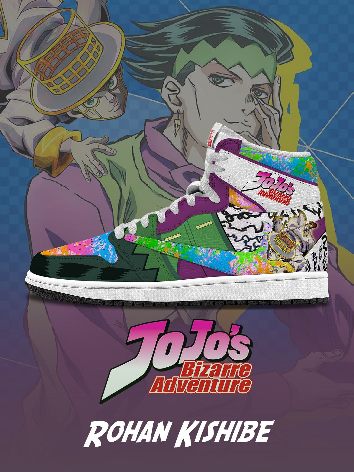 Rohan Kishibe V.2 Custom TS High Sneakers - 13custom