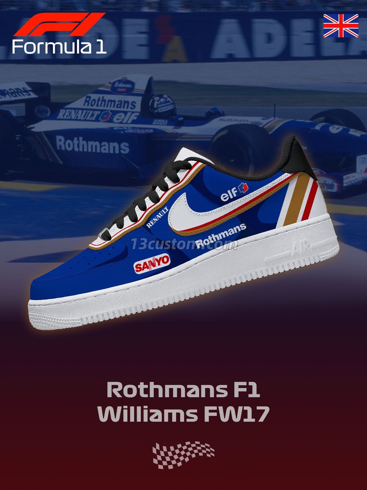 AF1 一級方程式賽車-L 客製化運動鞋
