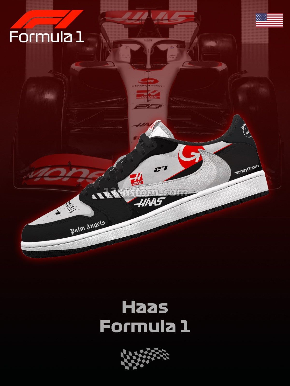 倒鉤TS Haas F.1客製化 倒鉤低幫 運動鞋-V1款 主圖