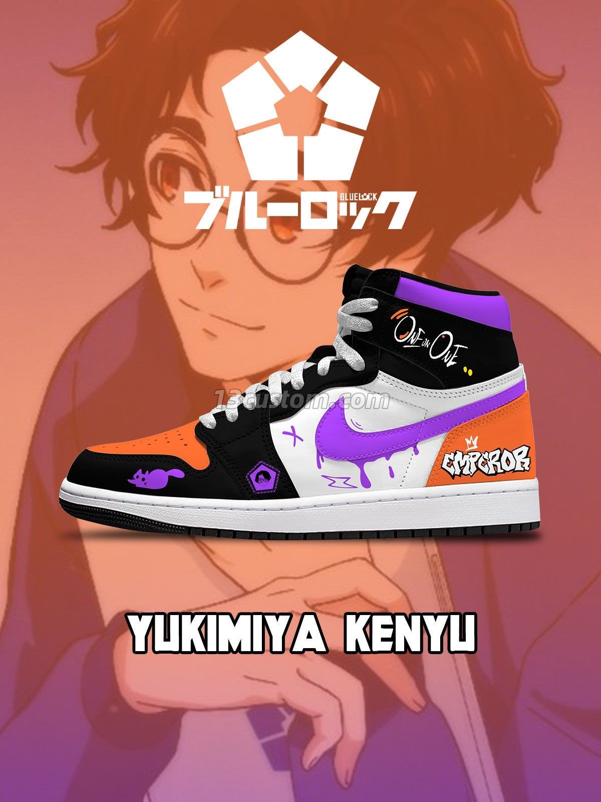 AJ1 H Yukimiya Kenyu客製化 高幫-頂級 運動鞋-V1款 主圖