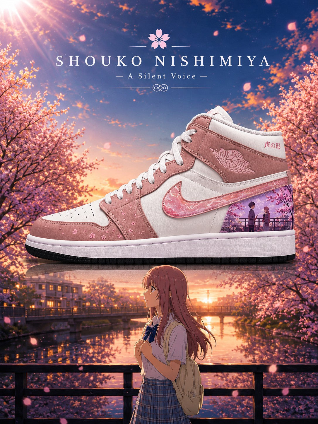 Shouko Nishimiya V.2 Custom High-Top Sneakers