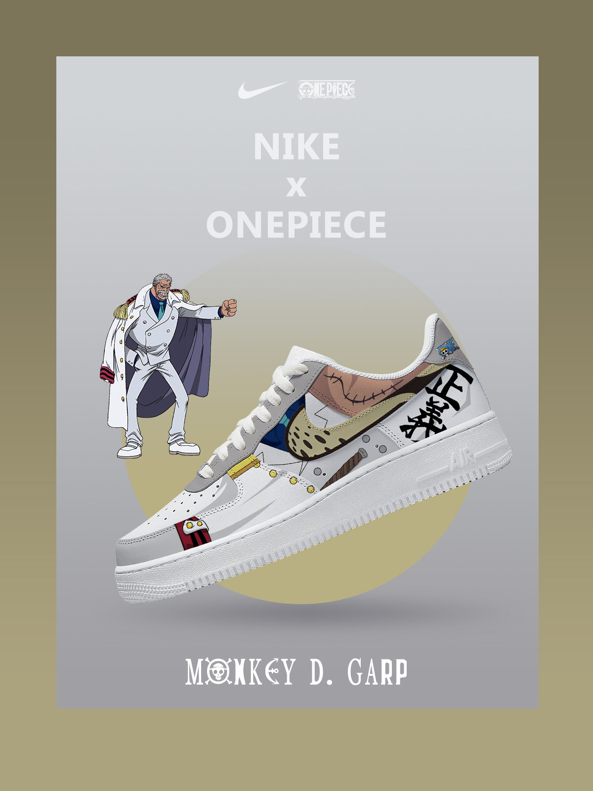 Monkey D. Garp V.1 Custom Sneakers