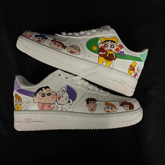 0550-Zapatos de pareja Crayón Shin Chan retrato familiar