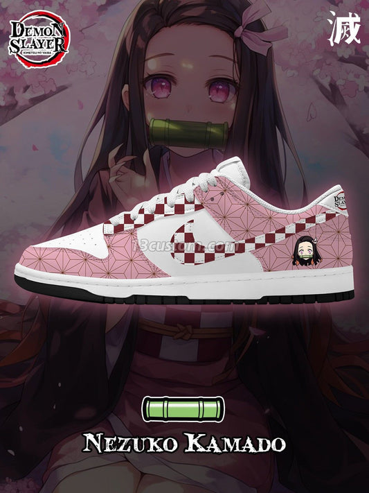 Nezuko Kamado V.2 Custom Court-Low Sneakers