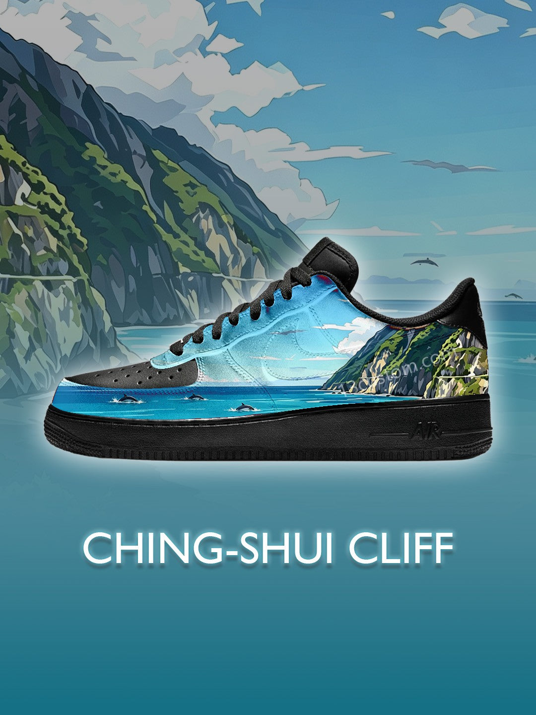 AF1 Black 清水斷崖 客製化運動鞋