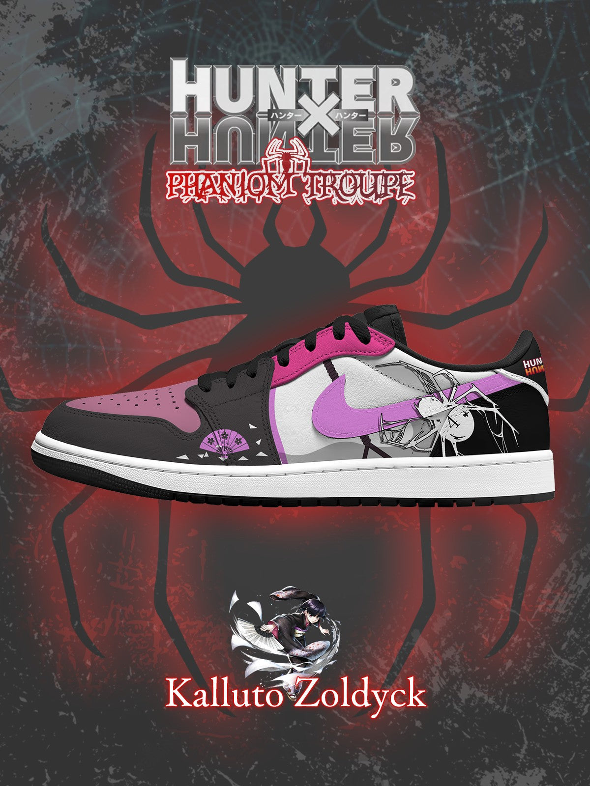 Kalluto Zoldyck V.1 Custom Low-Top Court Sneakers