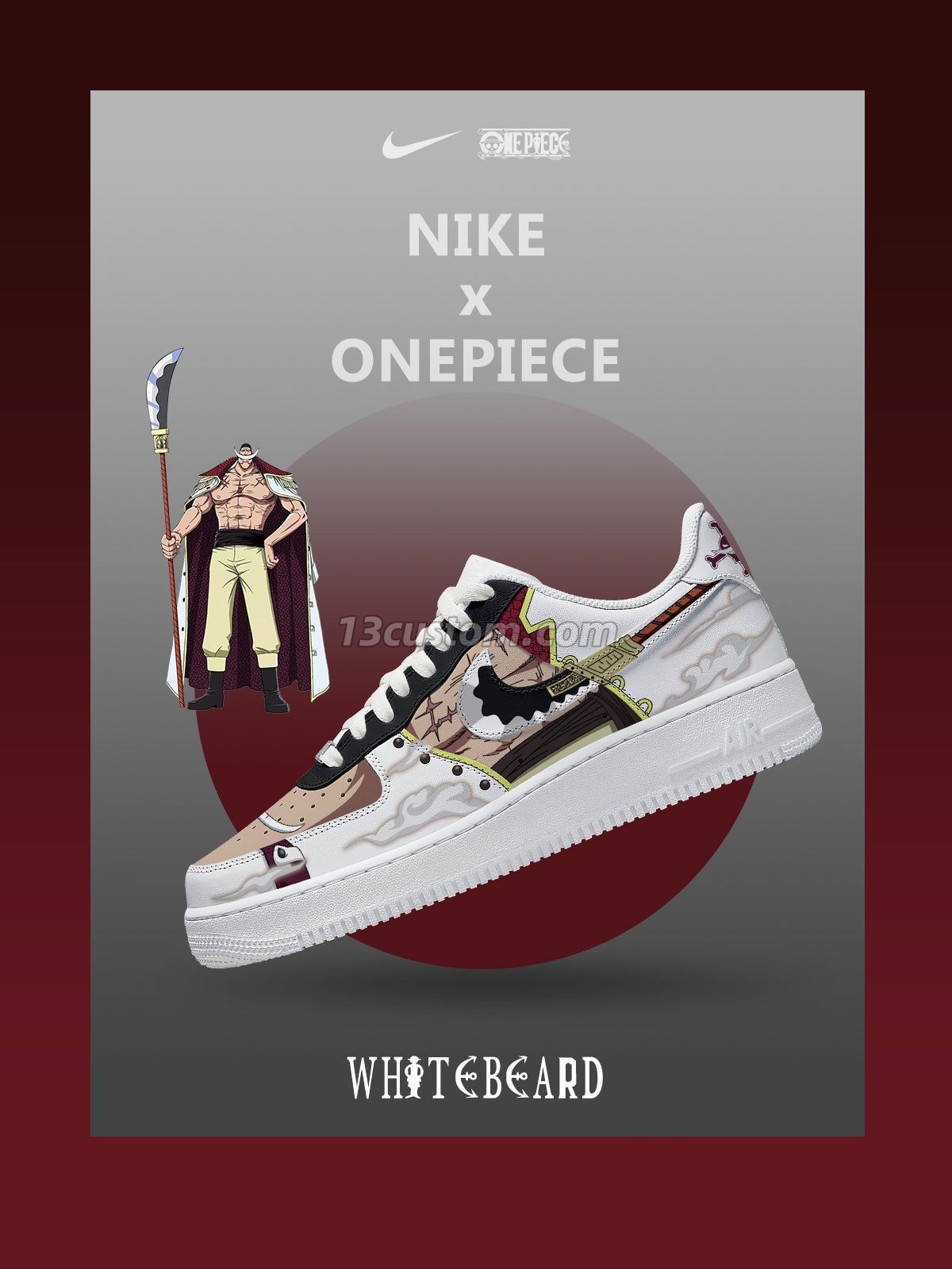 AF1 航海王-白鬍子 V1 客製化運動鞋 主圖