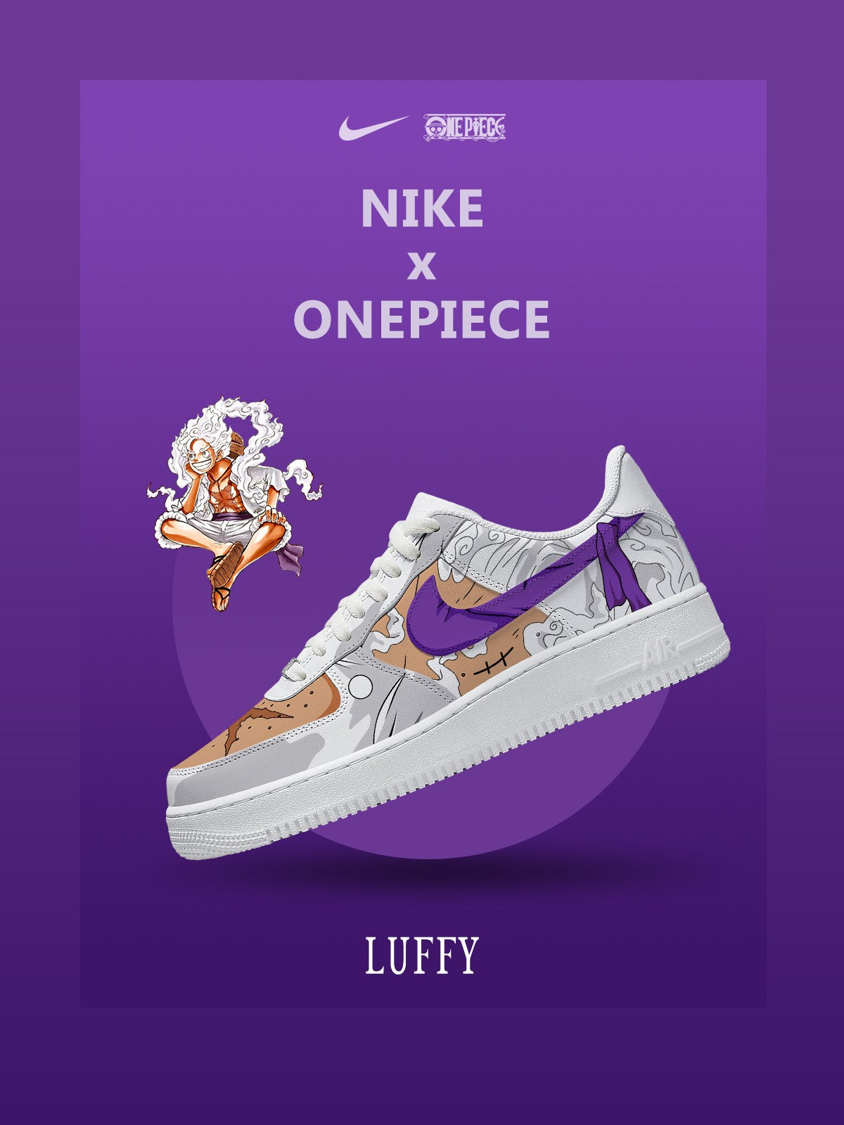 Monkey D. Luffy V.5 Custom Sneakers - 13custom
