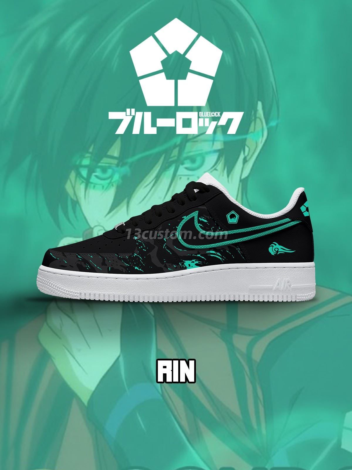 AF1 藍色監獄-糸師凛 V1 客製化運動鞋