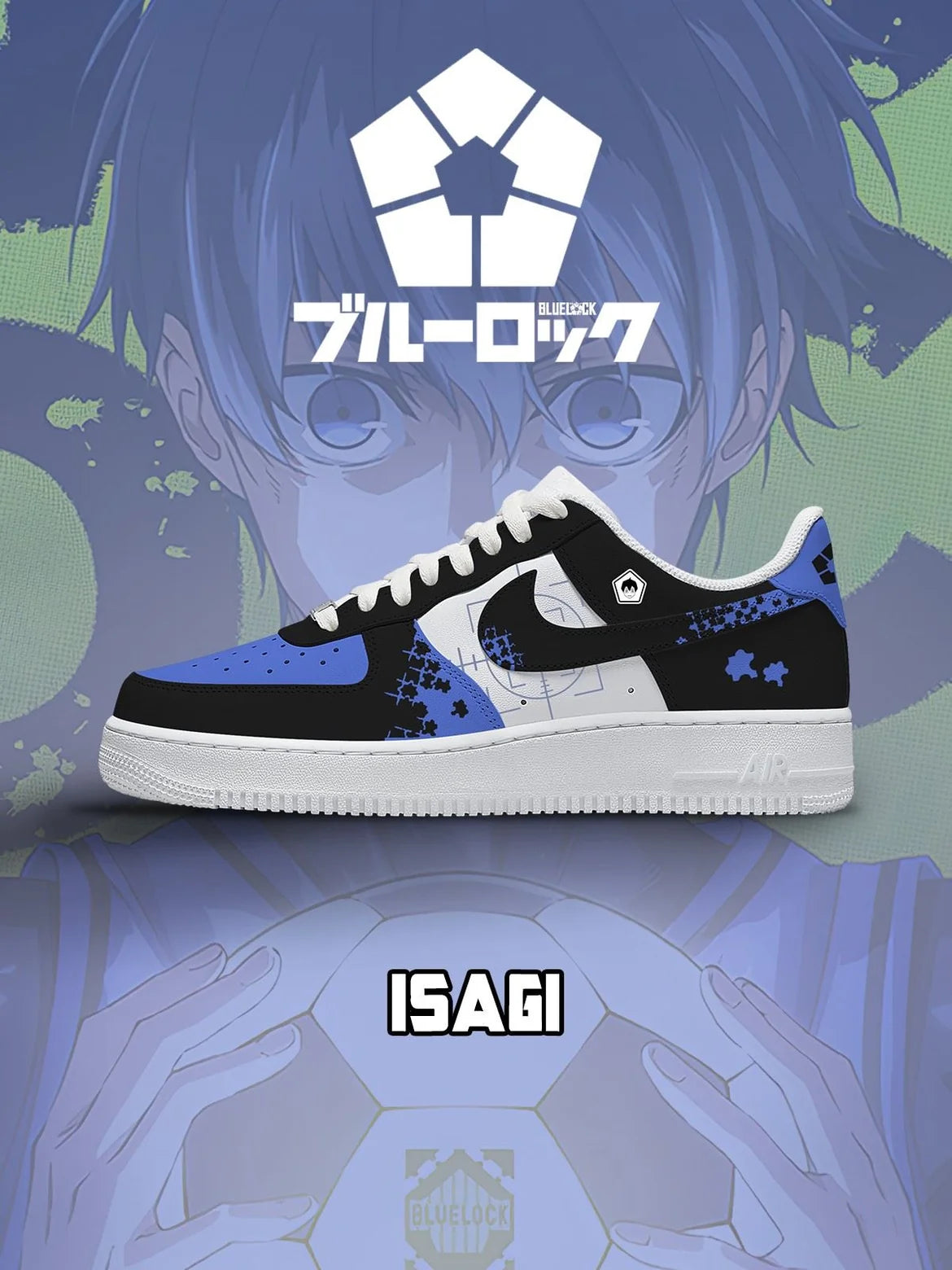 AF1 藍色監獄-潔世一 V1 客製化運動鞋