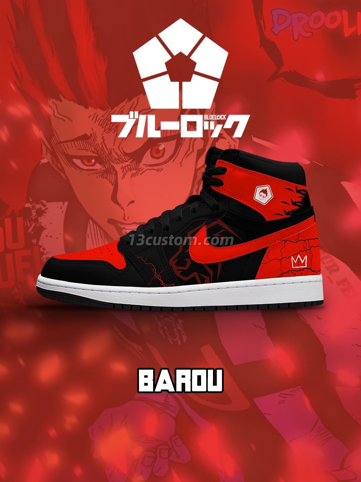 AJ1 H Shoei Baro No.1 客製化 高幫-頂級 運動鞋-V1款 主圖
