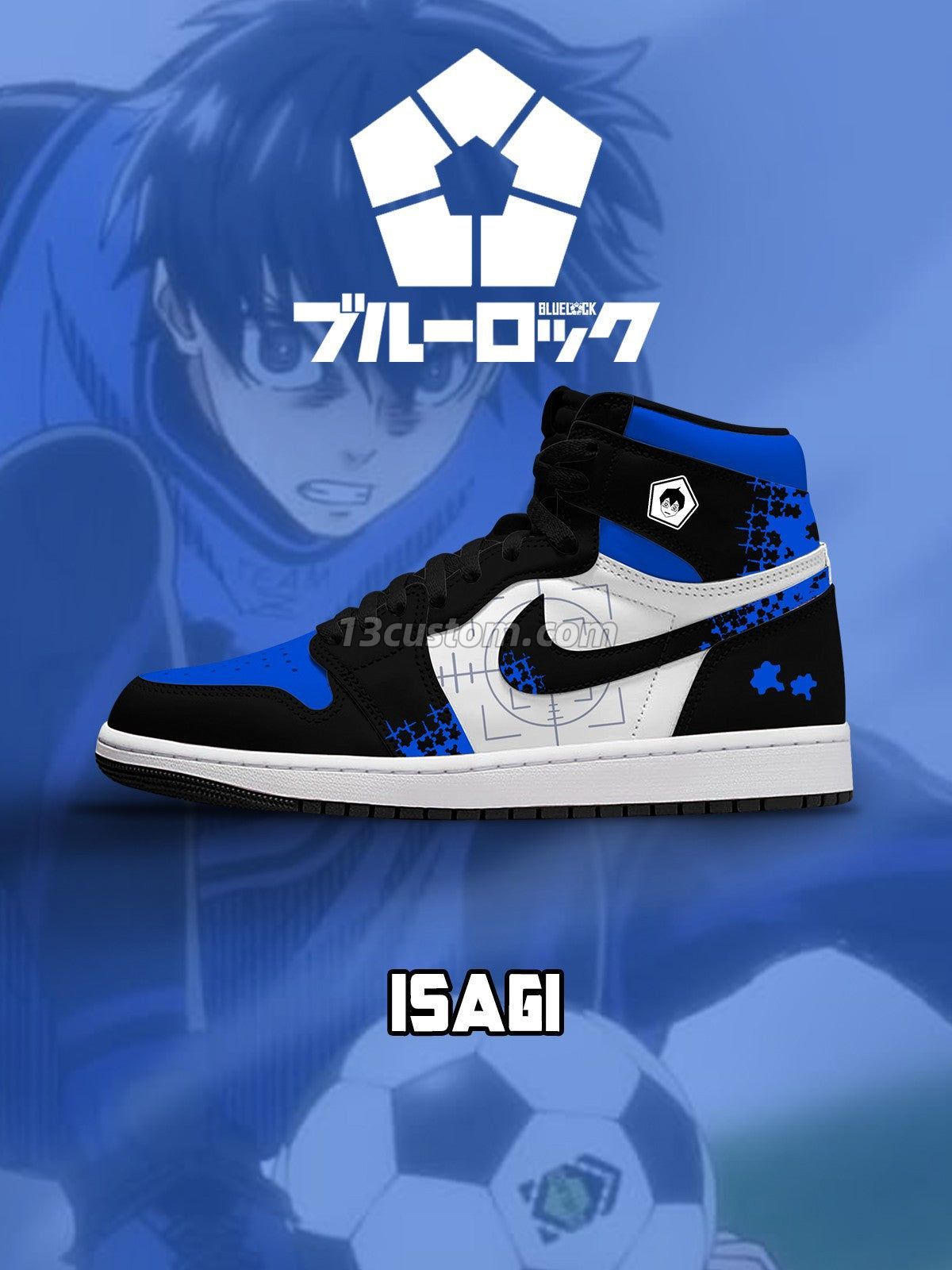 AJ1 H Yoichi Isagi No.1 客製化 高幫-頂級 運動鞋-V1款