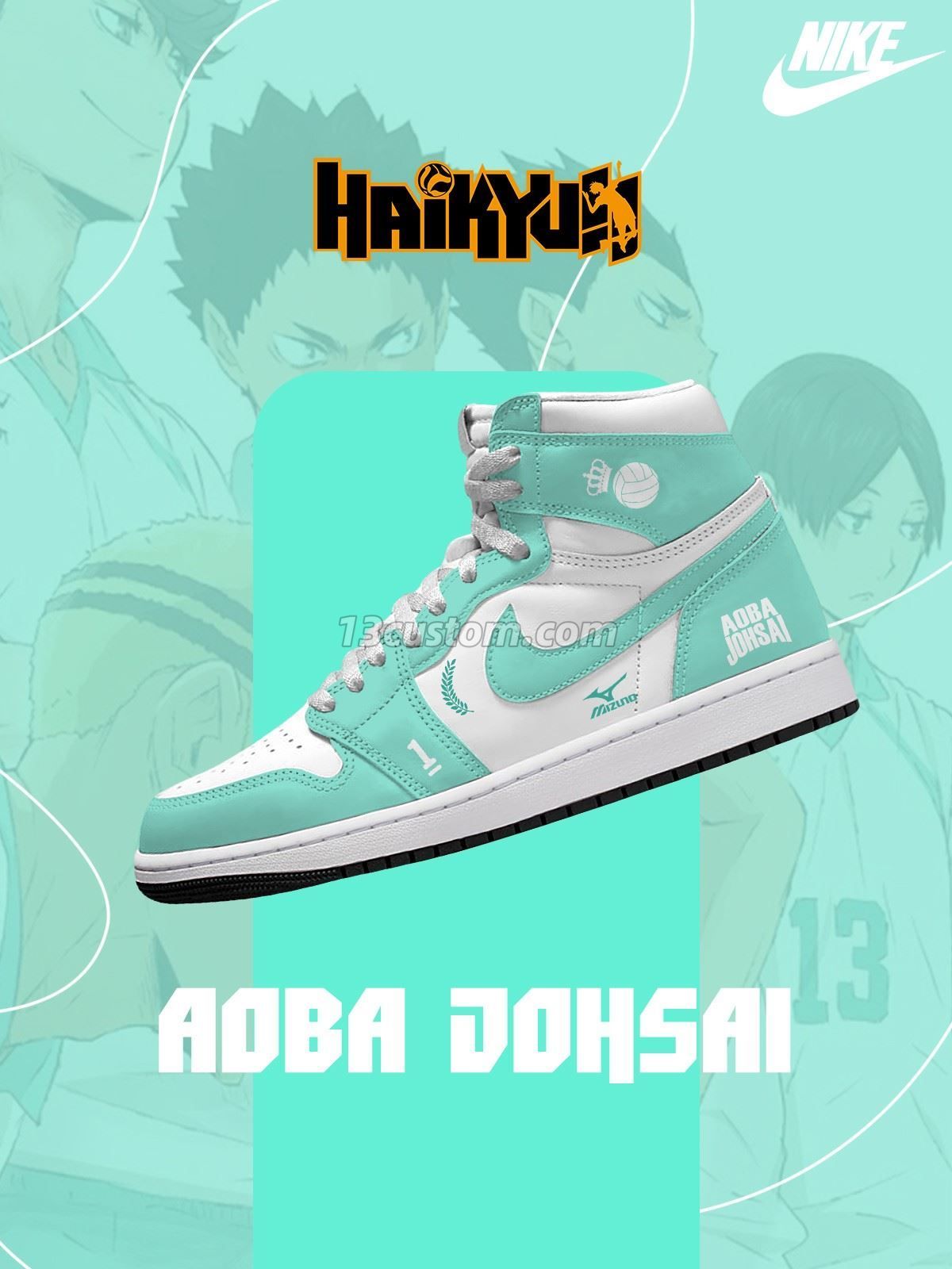 AJ1 H Aoba Johsai 高幫客製化 高幫-頂級 運動鞋-V1款