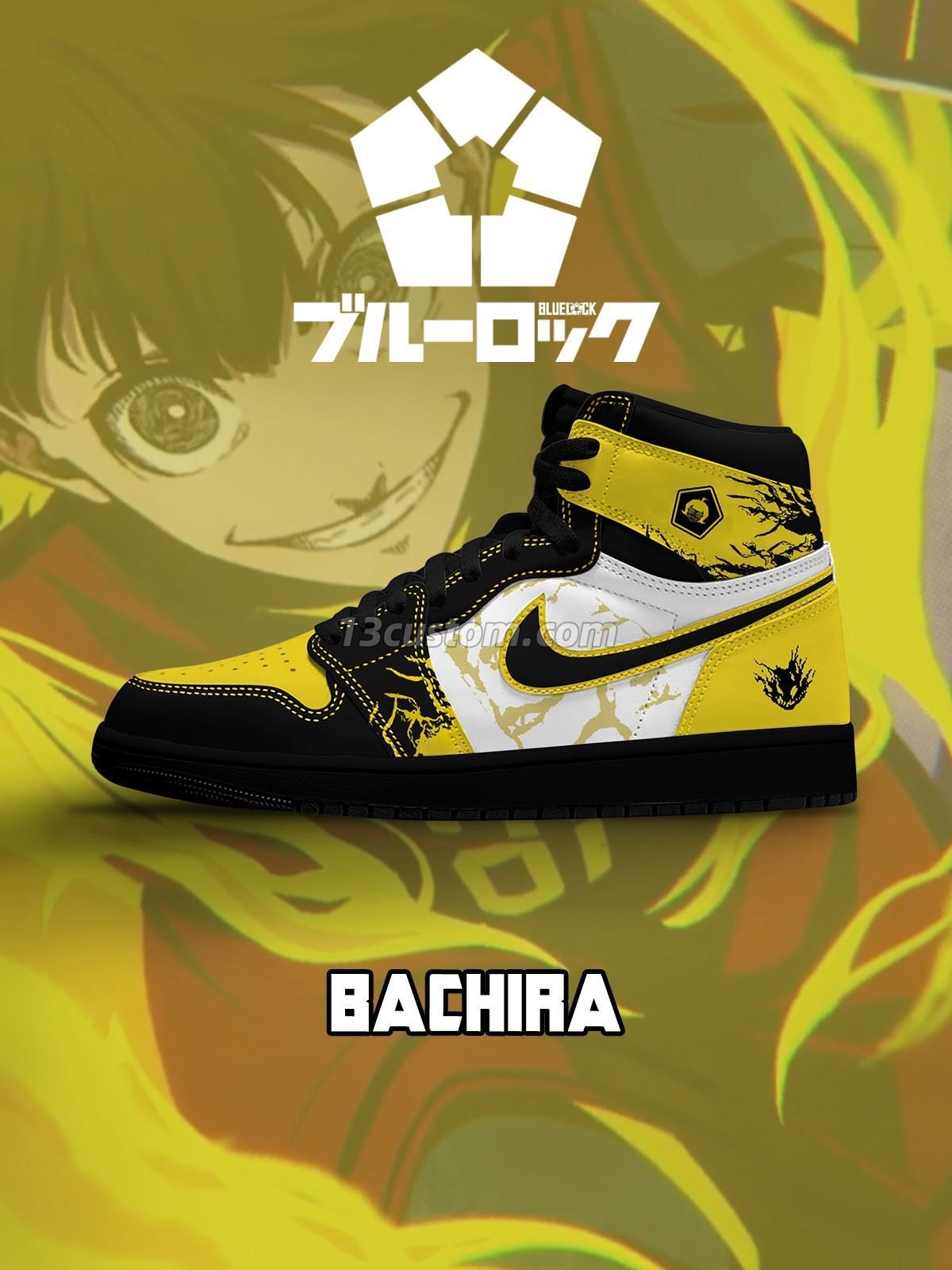 AJ1 H Meguru Bachira No.1 客製化 高幫-頂級 運動鞋-V1款 主圖